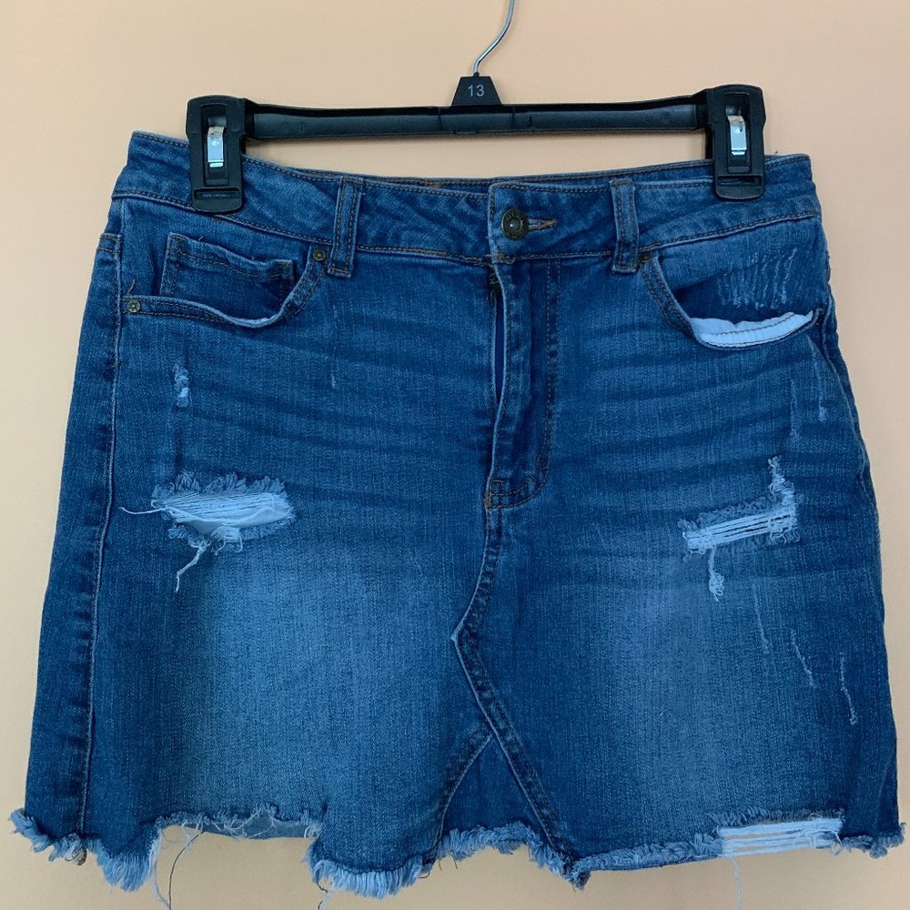 Denim Jean Mini-Skirt (With some stretch)